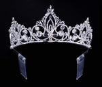 #16449 - Pageant Prime Tiara with Combs - 3" Tiaras up to 4" Rhinestone Jewelry Corporation