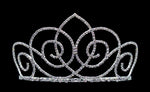 #16575 - Swirl Twirl Tiara with Combs - 3.5" Tiaras up to 4" Rhinestone Jewelry Corporation