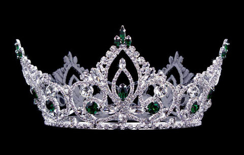#16882 - Forestry Pageant Prime Crown Tiaras up to 4" Rhinestone Jewelry Corporation