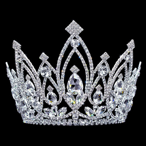 #17205 - Extreme Sparkle Tiara with Combs - 5.5" Tiaras & Crowns up to 6" Rhinestone Jewelry Corporation