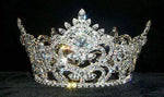 #8681 Pageant Prize Med Crown Tiaras up to 4" Rhinestone Jewelry Corporation