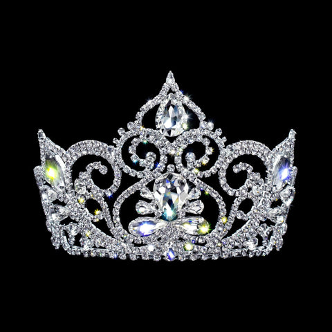 #17354 - Fairy Tale Princess Tiara with Combs - 4.25" (H) Tiaras up to 5 Rhinestone Jewelry Corporation