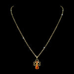 #7346N-Topaz - Angel Necklace 18" (Limited Supply) Trendy Jewelry Rhinestone Jewelry Corporation