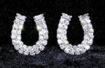 #6112 - Rhinestone Horseshoe Earrings Western Jewelry Rhinestone Jewelry Corporation