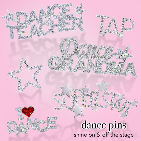 Rhinestone Dance & Music Pins