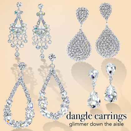 Rhinestone Dangle Earrings Wholesale