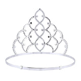 5" Traditional Rhinestone Crown -  Silver #11186S Tiaras & Crowns up to 6" Rhinestone Jewelry Corporation
