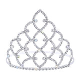 5" Traditional Rhinestone Crown -  Silver #11186S Tiaras & Crowns up to 6" Rhinestone Jewelry Corporation