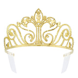 #12738G Medium Fleur Di Lis Tiara - Gold Plated WTS