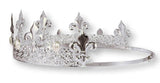 King's Crown #13082SP - Silver PEARL Men's Crowns and Scepters Rhinestone Jewelry Corporation