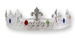 King's Crown #13082 - Silver (Temporary Sale) Men's Crowns and Scepters Rhinestone Jewelry Corporation