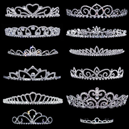 #13317- Tiara Assortment Starter Kit #1 Tiaras up to 1.5" Rhinestone Jewelry Corporation