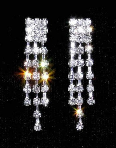 #13954-3-Row-Graduated-Rhinestone-Dangle-Earrings