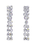 #14137 Twisted Pair Rhinestone Dangle Earrings Earrings - Dangle Rhinestone Jewelry Corporation
