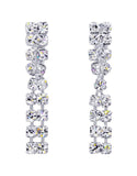 #14137 Twisted Pair Rhinestone Dangle Earrings Earrings - Dangle Rhinestone Jewelry Corporation