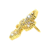 #15888g Fleur de Lis Tack Pin - Gold Plated Pins - Pageant & Crown Rhinestone Jewelry Corporation