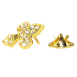 #15888g Fleur de Lis Tack Pin - Gold Plated Pins - Pageant & Crown Rhinestone Jewelry Corporation