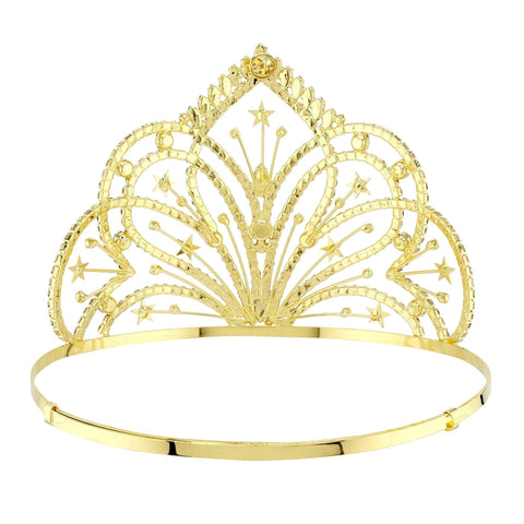 #16215G - Radiant Star Burst Cowgirl Hat Crown - GOLD