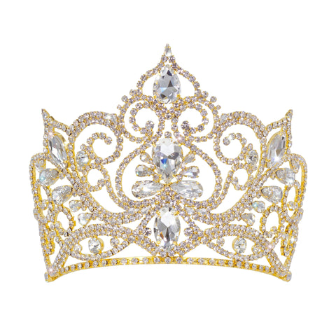 #17355G - Fairy Tale Princess Tiara with Combs - 5.5" (H) Gold