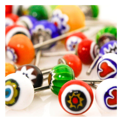 #17432 - 72 piece Genuine Millefiori Earring Assortment with FREE Display (Limited Supply) Trendy Jewelry Rhinestone Jewelry Corporation