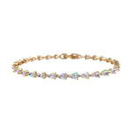 #17487G Radiant Teardrop CZ Tennis Bracelet - Gold Plated