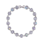 #17488R - Circles of Harmony CZ Bracelet - Silver Color Bracelets Rhinestone Jewelry Corporation