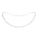 #17490S - CZ Pear Drop Link with AdjustiClasp™  Chain- Silver