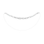 #17490S - CZ Pear Drop Link with AdjustiClasp™  Chain- Silver