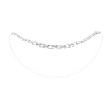 #17490S - CZ Pear Drop Link with AdjustiClasp™  Chain- Silver