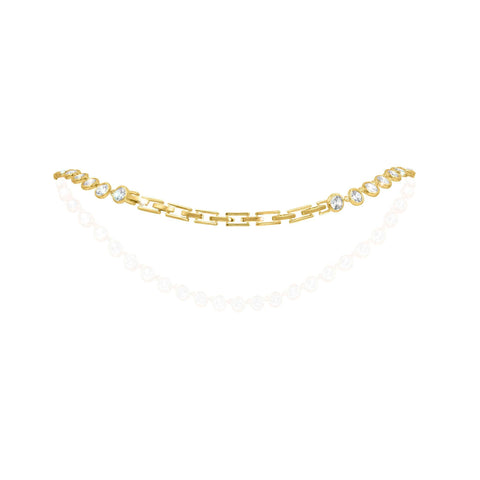 #17491G - Circles of Harmony with AdjustiClasp™ Chain- Gold Necklace Sets - Low price Rhinestone Jewelry Corporation