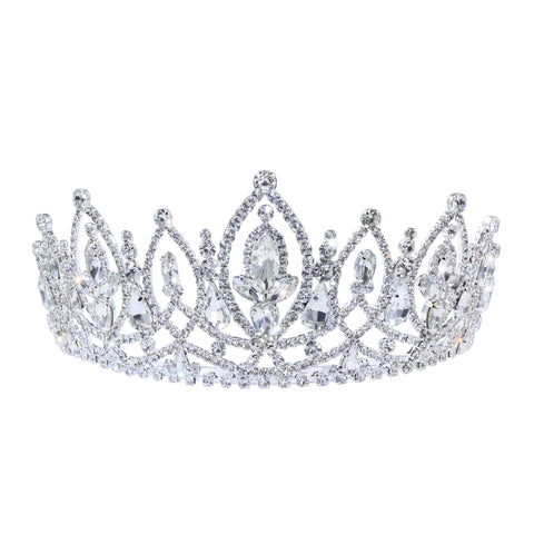 #17551 - Diamond Dream Tiara with Combs - 2.25" Tiaras up to 3" Rhinestone Jewelry Corporation