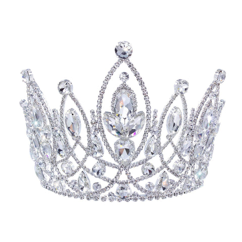 #17554 - Diamond Dream Tiara with Combs - 5.75" Tiaras & Crowns up to 6" Rhinestone Jewelry Corporation