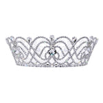 #17577 - Violet Crown - 2.25" Tall - 5" Diameter Fixed Crown - 4 Rings Tiaras up to 4" Rhinestone Jewelry Corporation