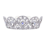 #17579 - The Eden Full Round Crown - 2" Tall and Approx 4" Wide with Rings Tiaras up to 2" Rhinestone Jewelry Corporation