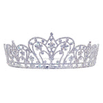 #17598 - Butterfly Cluster Adjustable Crown - 2.75" Tall Tiaras & Crowns up to 6" Rhinestone Jewelry Corporation