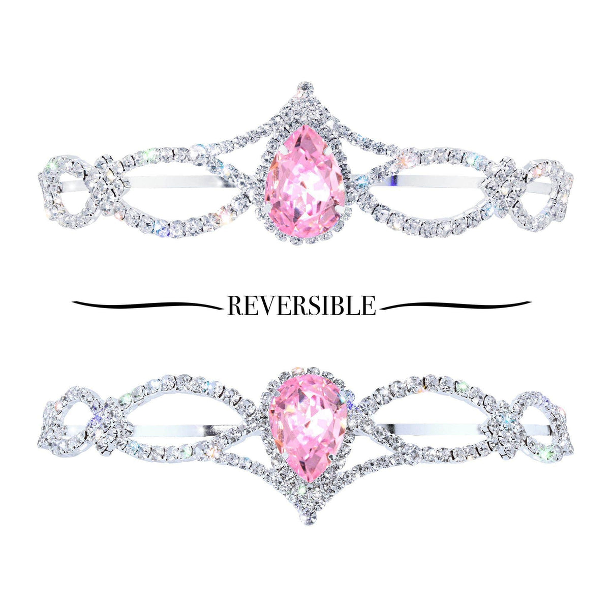 #17612- Crystal Woodland Royal Reversible Tiara with Rings - 1.5