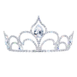 #17614- The Amour Tiara with Combs - 3" Tall Tiaras up to 2" Rhinestone Jewelry Corporation