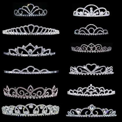 #17632- Tiara Assortment Starter Kit #2 Tiaras up to 1.5" Rhinestone Jewelry Corporation
