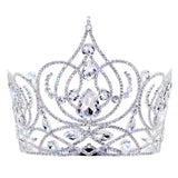 #17641 - Radiant Beauty 7.5" Tall Adjustable Crown Tiaras & Crowns over 6" Rhinestone Jewelry Corporation