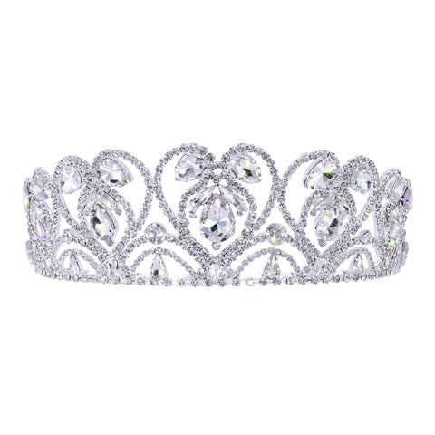 #17653 - Heart Abundance Tiara with Combs - 2" Tall