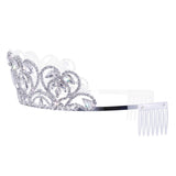 #17653 - Heart Abundance Tiara with Combs - 2" Tall