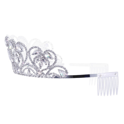 #17653 - Heart Abundance Tiara with Combs - 2" Tall