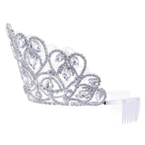 #17654 - Heart Abundance Tiara with Combs - 4" Tall