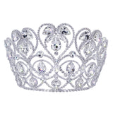 #17656 - Heart Abundance 5.75" Tall Adjustable Crown Tiaras & Crowns up to 6" Rhinestone Jewelry Corporation