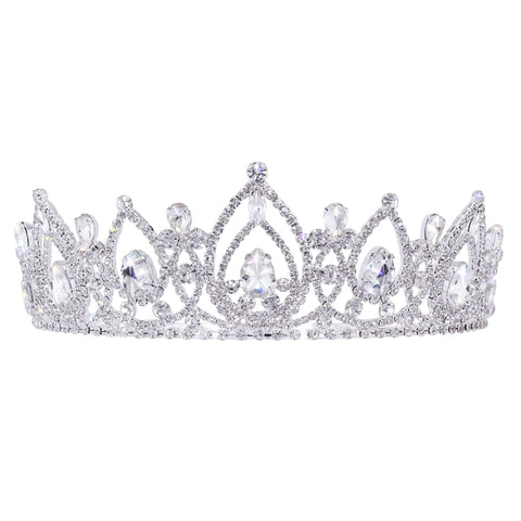 #17666 - 2" Eternal Elegance Tiara with Combs Tiaras up to 2" Rhinestone Jewelry Corporation