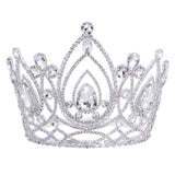 #17672 - 7" Tall Eternal Elegance Adjustable Crown Tiaras & Crowns over 6" Rhinestone Jewelry Corporation