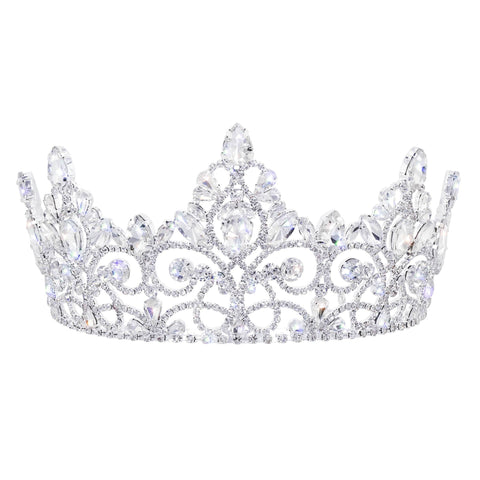 #17680 - Serafina Tiara with Combs - 3" Tall