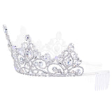 #17680 - Serafina Tiara with Combs - 3" Tall