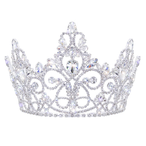#17682 - Serafina Tiara with Combs - 4" Tall