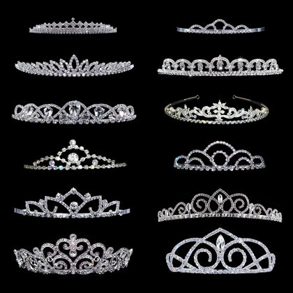 #17686- Tiara Assortment Starter Kit #3 Tiaras up to 1.5" Rhinestone Jewelry Corporation
